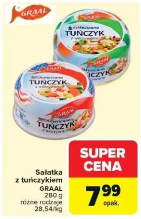 Sałatka z tuńczykiem Graal różne rodzaje