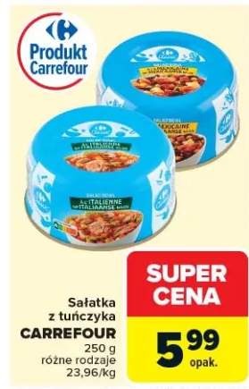Sałatka z tuńczyka Carrefour różne rodzaje