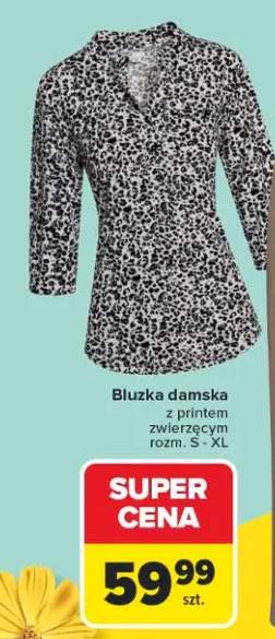 Bluzka damska z printem zwierzęcym