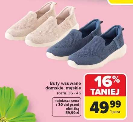 Buty wsuwane damskie, męskie