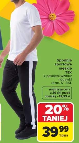 Spodnie sportowe męskie z paskiem wzdłuż nogawki