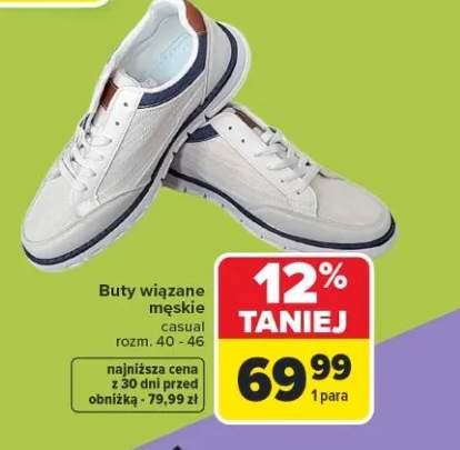 Buty wiązane męskie casual