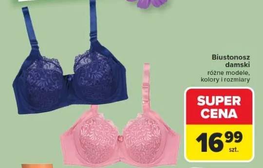 Biustonosz damski różne modele, kolory i rozmiary