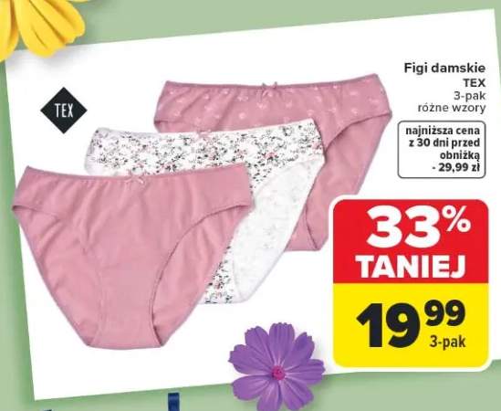 Figi damskie różne wzory 3-pak