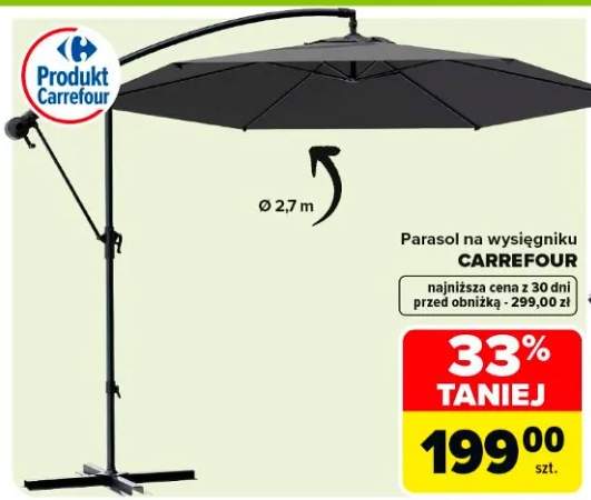 Parasol na wysięgniku Carrefour