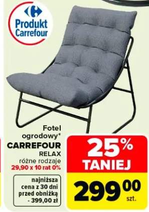 Fotel ogrodowy Carrefour Relax różne rodzaje