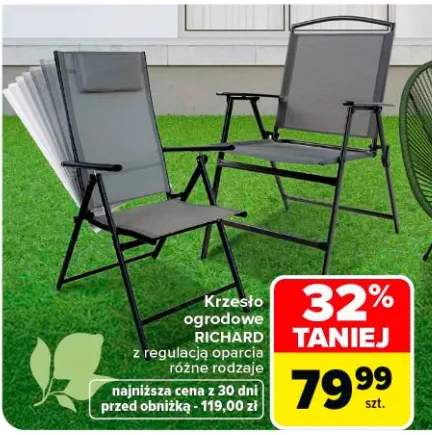 Krzesło ogrodowe z regulacją oparcia różne rodzaje