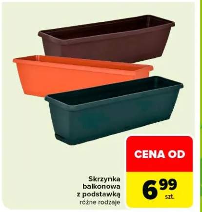 Skrzynka balkonowa z podstawką różne rodzaje
