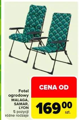 Fotel ogrodowy Malaga, Samar, Lyon różne pozycje, różne rodzaje