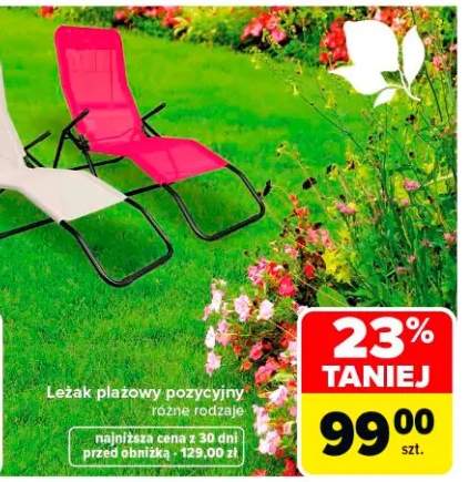 Leżak plażowy pozycyjny różne rodzaje