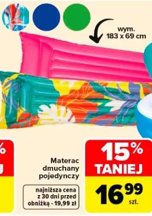 Materac dmuchany pojedynczy