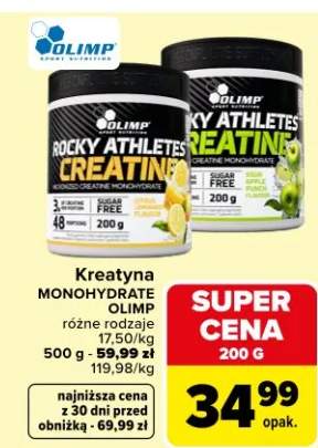 Kreatyna monohydrate różne rodzaje