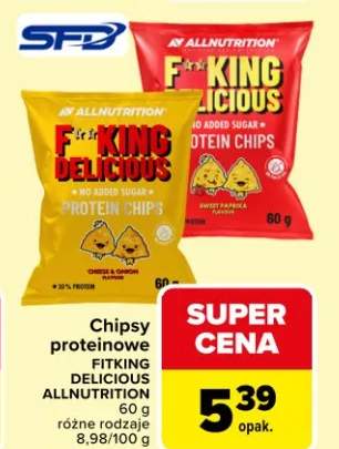Chipsy proteinowe FitKing Delicious Allnutrition różne rodzaje