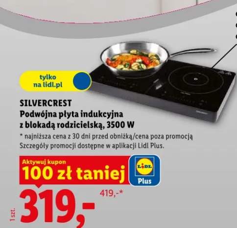 Podwójna płyta indukcyjna z blokadą rodzicielską