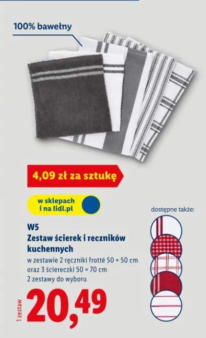 Zestaw ścierek i ręczników kuchennych