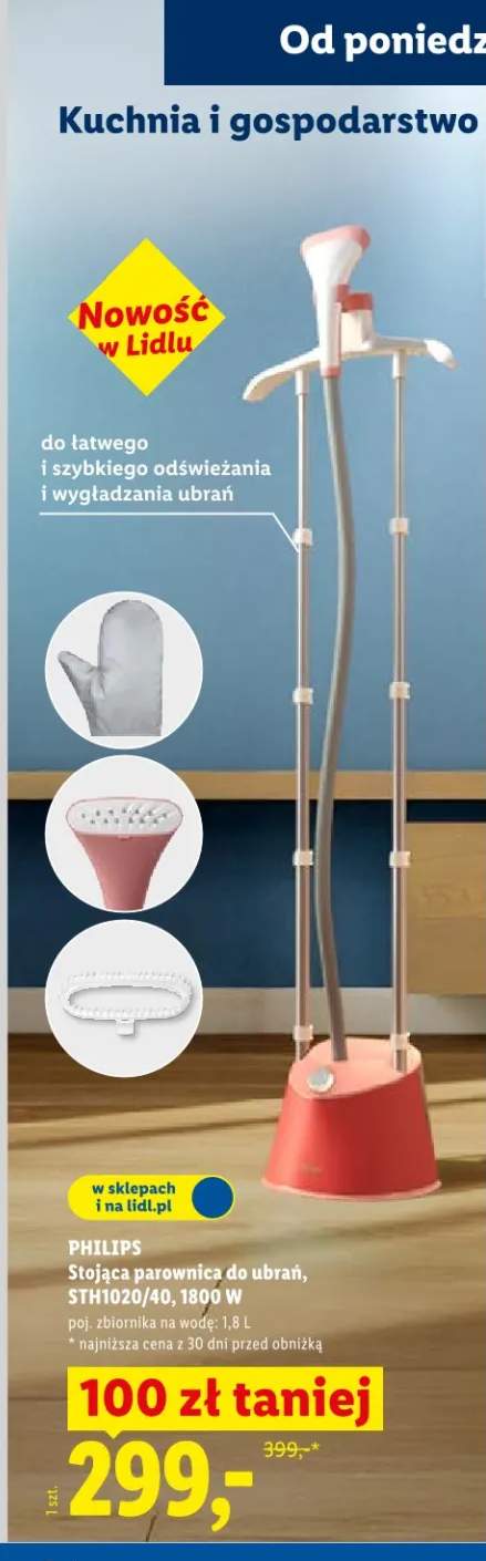 Stojąca parownica do ubrań, STH1020/40, 1800 W