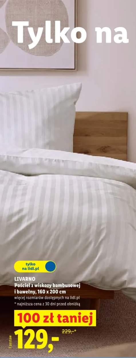 Pościel z wiskozy bambusowej i bawełny 160 x 200 cm