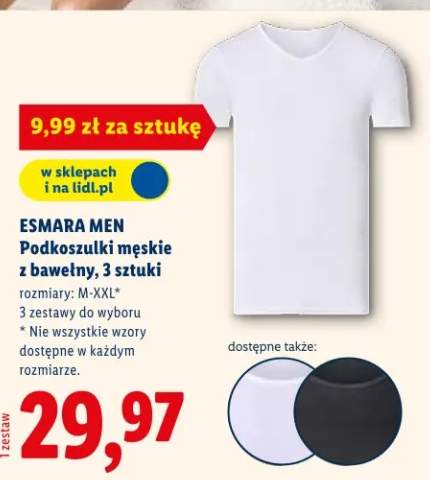 Podkoszulki męskie z bawełny, 3 sztuki