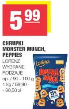 Chrupki Monster Munch, Peppies wybrane rodzaje