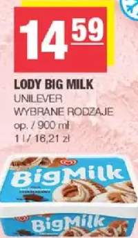 Lody Big Milk wybrane rodzaje