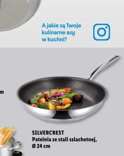 Patelnia ze stali szlachetnej, 24 cm