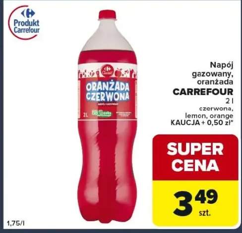 Napój gazowany oranzada czerwona, lemon, orange