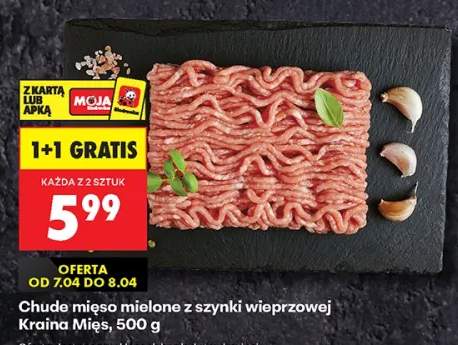 Chude mięso mielone z szynki wieprzowej