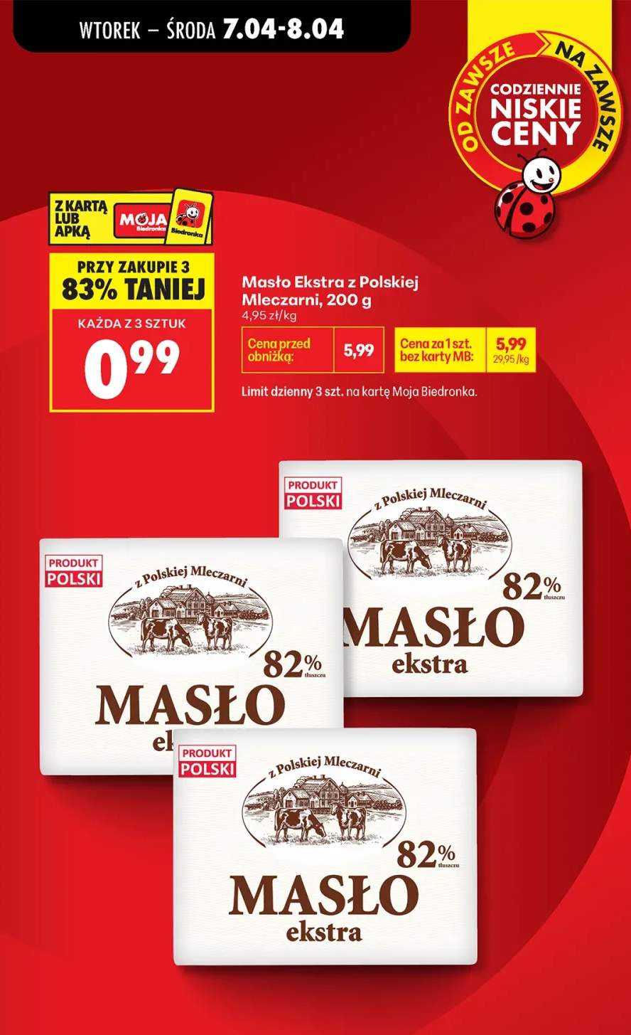 Masło Ekstra z Polskiej Mleczarni