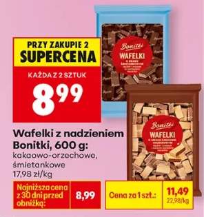 Wafelki z nadzieniem kakaowo-orzechowe
