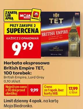 Herbata ekspresowa British Empire, 100 torebek