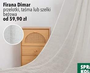 Firana przelotki, taśma lub szelki beżowa