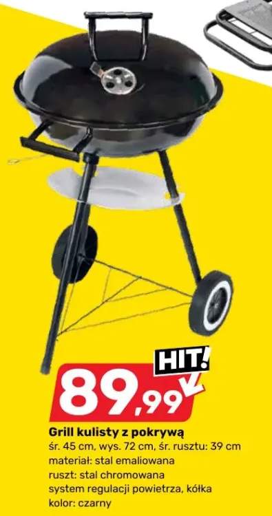 Grill kulisty z pokrywą