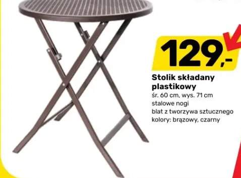 Stolik składany plastikowy