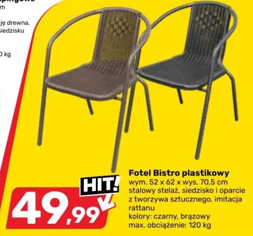 Fotel Bistro plastikowy