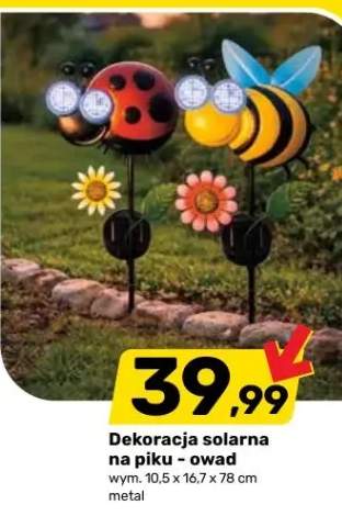 Dekoracja solarna na piku - owad
