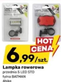 Lampka rowerowa przednia 5 LED STD tylna BATMAN