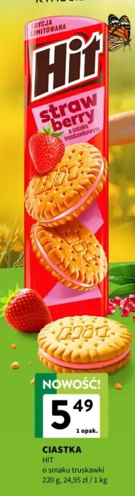 Ciastka o smaku truskawki