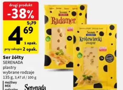 Ser żółty plastry wybrane rodzaje