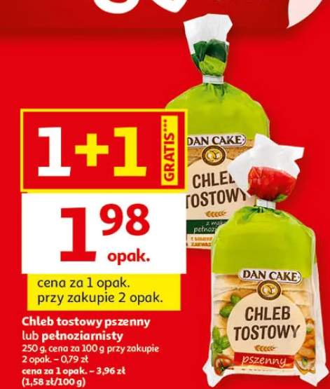 Chleb tostowy pszenny lub pełnoziarnisty