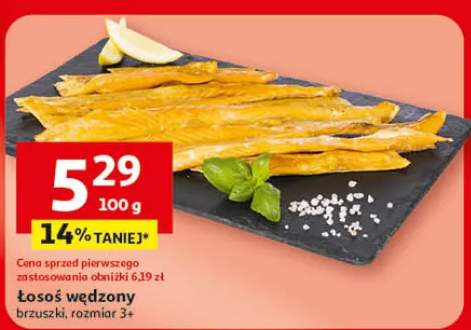 Łosoś wędzony brzuszki, rozmiar 3+