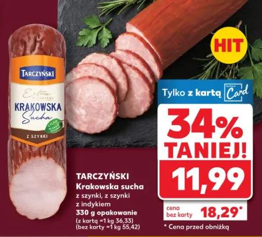 Krakowska sucha z szynki, z szynki z indyka