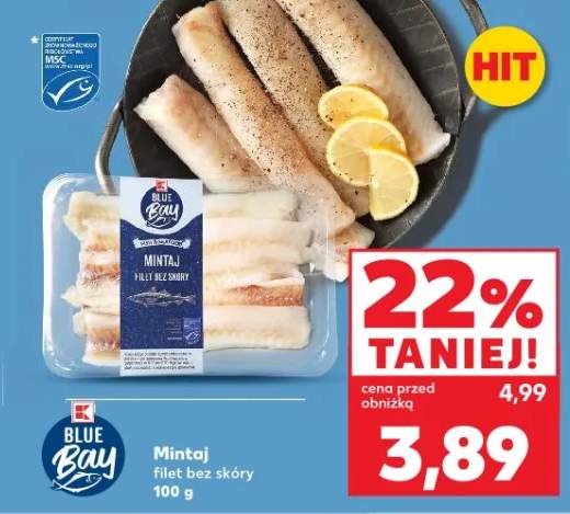 Mintaj filet bez skóry