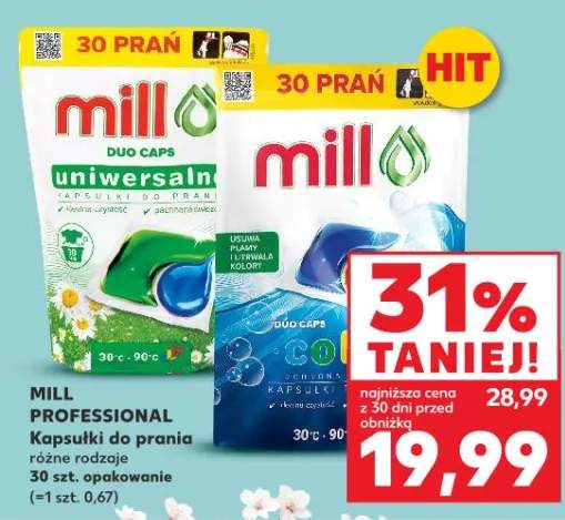 Kapsułki do prania różne rodzaje, 30 szt. opakowanie