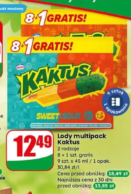 Lody multipack 2 rodzaje 8+1 szt. gratis