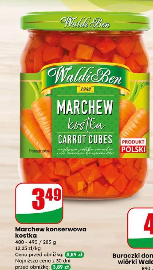 Marchew konserwowa kostka