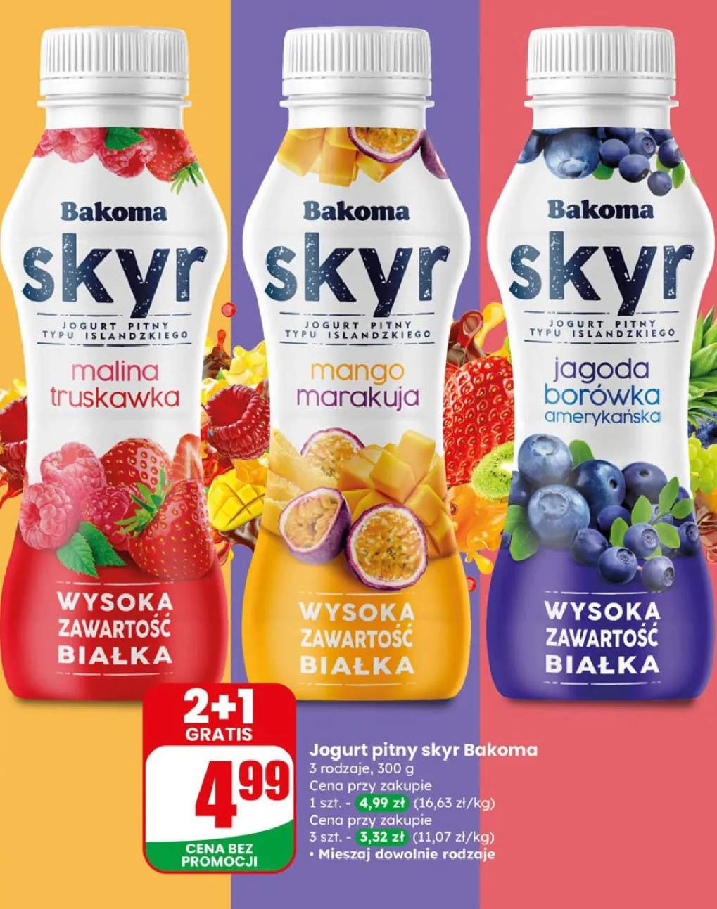 Jogurt pitny skyr jagoda borówka amerykańska
