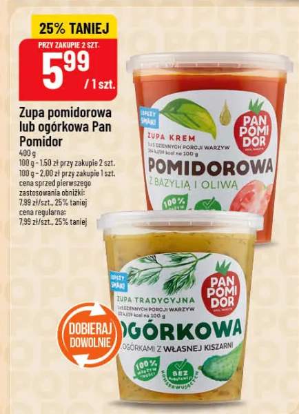 Zupa pomidorowa lub ogórkowa