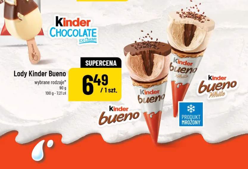 Lody Kinder Bueno wybrane rodzaje