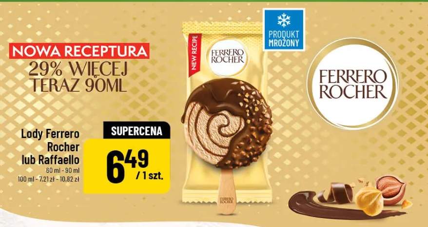 Lody Ferrero Rocher lub Raffaello