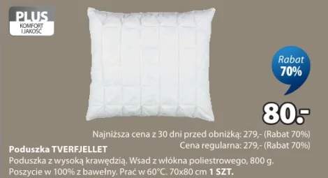 Poduszka Tverfjellet z wysoką krawędzią